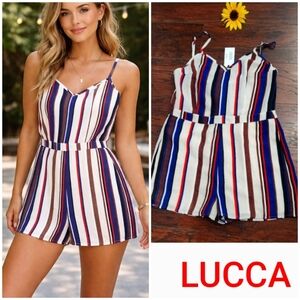 LUCCA STRIPED ROMPER *NEW !!